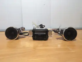 Mt-722 Motorcycle Audio System Amplifier Speakers 12v Dc Chrome Stereo