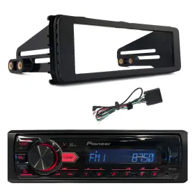 Mvhs85u-ehdrab Pioneer Single Din Am/fm Mp3 Stereo Receiver 1998-2013 Harley Radio Install Kit
