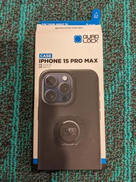 7106525 Quad Lock Apple Iphone 15 Pro Max Phone Case - Used Bike / Moto No Mount