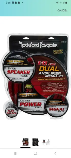 Rfk1d Rockford Fosgate Dual Amp Complete Kit -