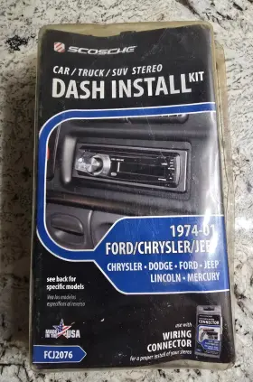 Scosche Fcj2076 Stereo Radio Install Kit - Ford/chrysler/jeep Lincoln 1974-01