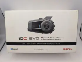 10c-evo-02 Sena 10c Evo Motorcycle Helmet 4k Camera And Bluetooth Intercom With H.d Speakers