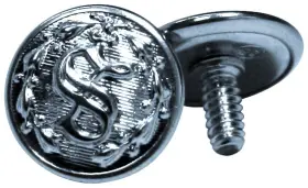 114958240211905 Shoei Replacement Sheriff Buttons With Posts In Silver Motorcycle Atv/utv 03-868