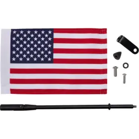 44-104bk Show Chrome Folding Flag Pole - Black