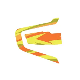 T-cscardopb23tfg80101t001 Thefastgear For Cardo Packtalk Bold Device Skin Cover Protection Sticker X2 Orange Stripe