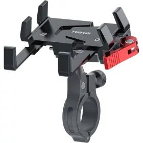 U6-9901 Tiakia Br Bike Phone Mount Holder Aluminum Motorcycle 15 10.5 6.6cm Black Red