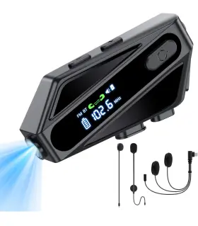 C6-helmet Touch Two Motorcycle Helmet Bluetooth Headset C6 Speakers With 2 Type Mics Intercom