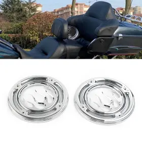 Twoagain 636432318743 Chrome Rear Speaker Accent Trim Cover For Harley Electra Street Tri Glide 96-13