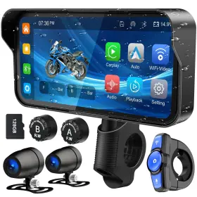 Weuaste 635408544322 Motorcycle Dvr Dash Cam 6.25 Inch Gps Navigation System Mot