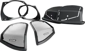 4405-1015 Wild Boar Audio Rear Cut In Lid Kit For 6 Inch X9 Speakers 1998-2013 Harley Touring