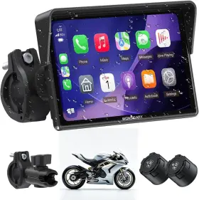 Ip67 Wonsidary W522 Tpms 5 Inch Motorcycle Carplay Screen With Gps Dual Bluetooth Voice Control