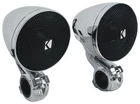 (2) Kicker 47PSM34 3" 100W Motorcycle/atv Handlebar Speakers In Chrome New. Price: $169.96.