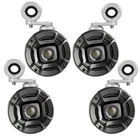 Polk Audio 4" 135W 2-WAY Marine Speakers (qty 4) W/ 4X Black Tower Enclosures New. Price: $436.49.