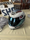 Shoei RF-1200 Wht/red/blu Trooper Helmet Pre-owned. Price: $425.00.