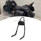 Rear Passenger Tall Sissy Bar Backrest Pad For Harley Softail Street Bob 2018-20 New. Price: $101.73.