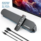 Auoshi 2.1CH Sound Bar For Tv, 60W+ Built-in Sub Bt 5.4 Hdmi Arc/optical 16.5" New. Price: $169.99.