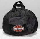 Harley-davidson Motorcycles Black Fleece-lined Nylon Zippered Helmet Bag Pre-owned. Price: $14.24.
