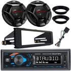 Dual Single Din Receiver, 2X 6.5" 300W Speakers W/ Adapters, Harley Install Kit New. Price: $155.99.
