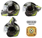 Viper F242 Flip Front 180 Full Face Modular Motorcycle Helmet Revo Fluo Yellow New. Price: $227.78.