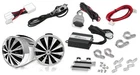 New OPTIMC91BT 700W 2 X Bluetooth Motorcycle Speakers & 4 Ch Amp Ipod MP3 Player. Price: $186.49.