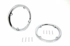 Chrome Rear Tour-pak Speaker Trim Set For Harley Davidson By V-twin New. Price: $38.10.