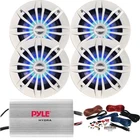4X Enrock EMLED265W 6.5" Speakers W/ Blue Led, 4-CHANNEL Amplifier Wiring Kit New. Price: $197.49.