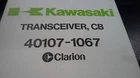 Kawasaki Voyager Xii Cb Transceiver Fits 1986-2003 Missing Parts P/n 40107-1074 New. Price: $79.95.