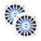 2X Enrock EMLED265W 180W 6.5'' 2-WAY White Marine Speakers (blue Flashing Led) New. Price: $67.99.
