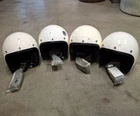 (4) Vintage Nos Safetech Open Face Safety Helmets Large 1970'S Fiberglass White New. Price: $110.00.