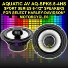 Aquatic AQ-SPK6.5-4HS 6.5" 200 Watts Waterproof Speakers For Harley Davidson New. Price: $193.33.