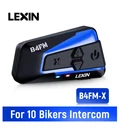 Lexin LX-B4FM-X Motorcycle Bluetooth Intercom 10 Riders Headset New. Price: $142.00.