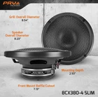 Prv 8" 2-WAY Coaxial Full Range Speaker 380W Ohm 8CX380-4 Slim Pro Audio New. Price: $79.91.