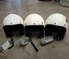 (3) Vintage Nos Safetech Open Face Safety Helmets Large 1970'S Fiberglass White New. Price: $95.00.