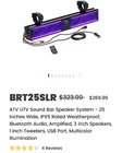 Boss Audio System BRT25SLR New. Price: $225.00.