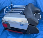 2003 Harley Electra Glide Rear Trunk Tour Pak Sterling Silver + Vivid Black Used. Price: $550.00.