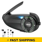 Ejeas Q8 Motorcycle Bluetooth 5.1 Intercom Headset - 6 Riders New. Price: $132.99.
