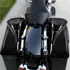 Vivid Black 8" Speaker Lids W/ Tweeter Port For Harley 1994-13 Touring Fltr Flht New. Price: $179.95.